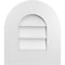 Ekena Millwork Round Top Surface Mount PVC Gable Vent: Non-Functional, w/ 3-1/2"W x 1"P Standard Frame, 14"W x 16"H GVPRT14X1601SN - alternate 1